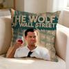 TThe Wolf of Wall Street MOVIE  Square DoubleSided printed Pillow Case Bedroom Bedside Pillow Sofa Cushion Cover
