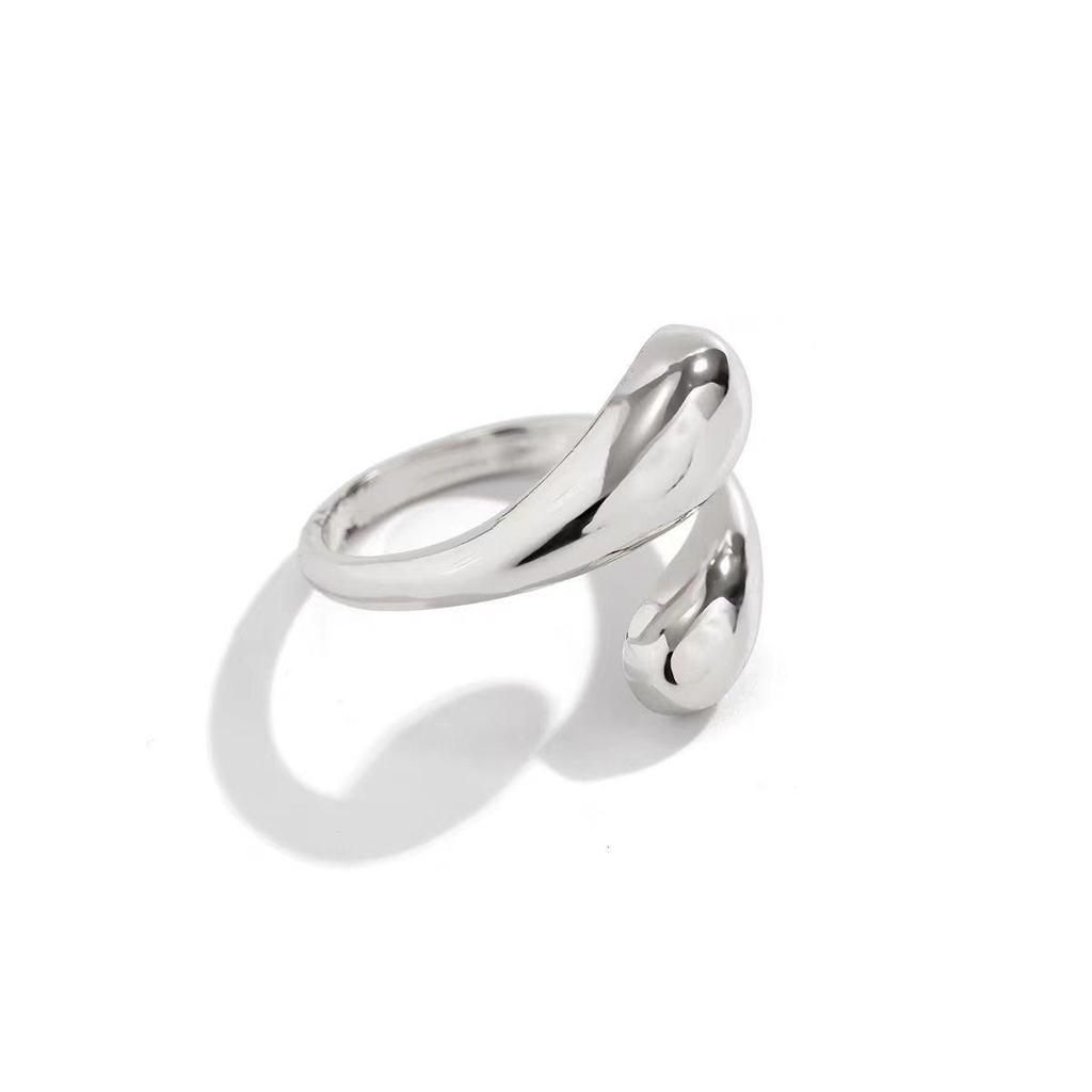 Glossy Water Droplet Adjustable Wrap Ring