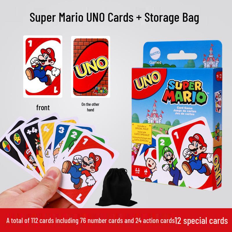 Genuine Mattel UNO Classic Card Game for Multiple Players - Casual Party Poker Table Game