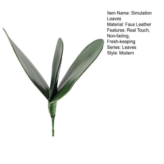 Imitation Leaves Fresh-keeping Decorative Non-Wilting Attractive Fake Phalaenopsis Artificial Plant Desktop Decor