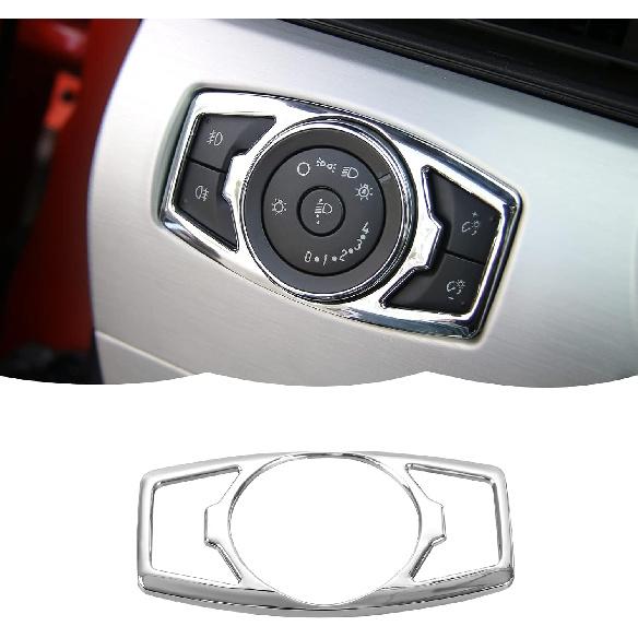 RT-TCZ Headlight Switch Button Cover Trim for Ford F150 & Mustang 2015-2022(Carbon Fiber Grain)