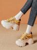 Women's Chunky Heel White Peep-Toe Sandals - Summer 2025: Hidden Heel, Breathable, Petite Roman Style