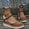 Sommer Damen Leinen Uni 6cm Keilsandalen Bohemian Handarbeit Damen Lässig Bequem Espadrilles Plateau Pumps Schuhe