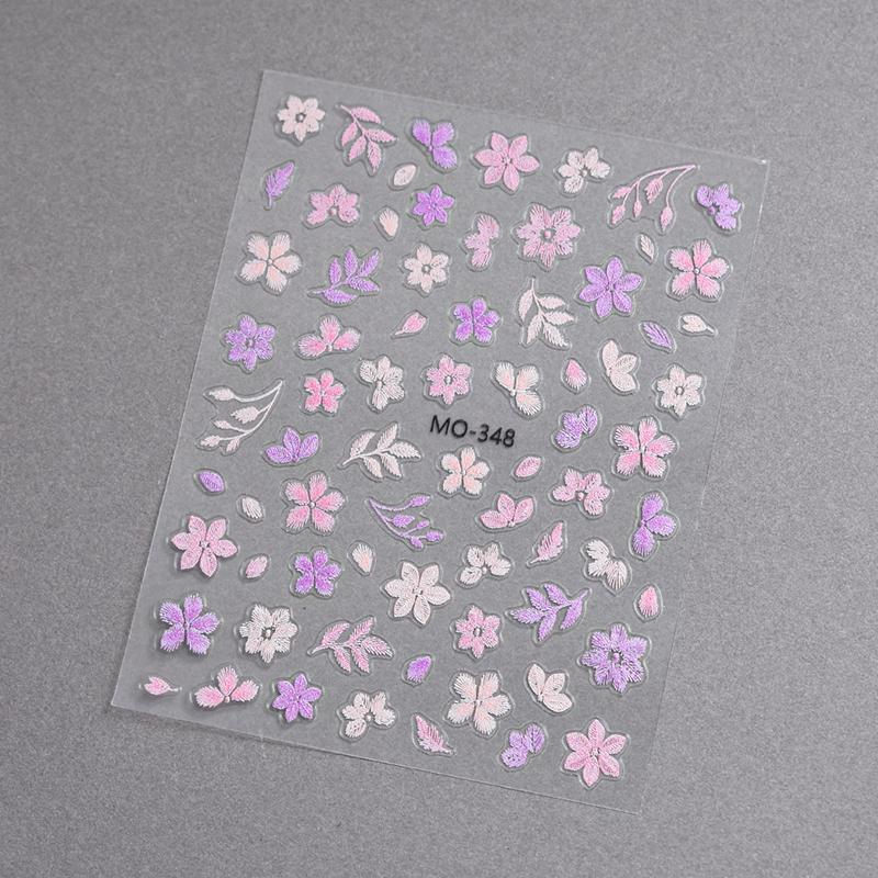 Rose Flower 3D Nail Sticker Accessories Nail Art Decoration Self-Pressing On Manicure Sticker Ladies Manicure Supplies Decal