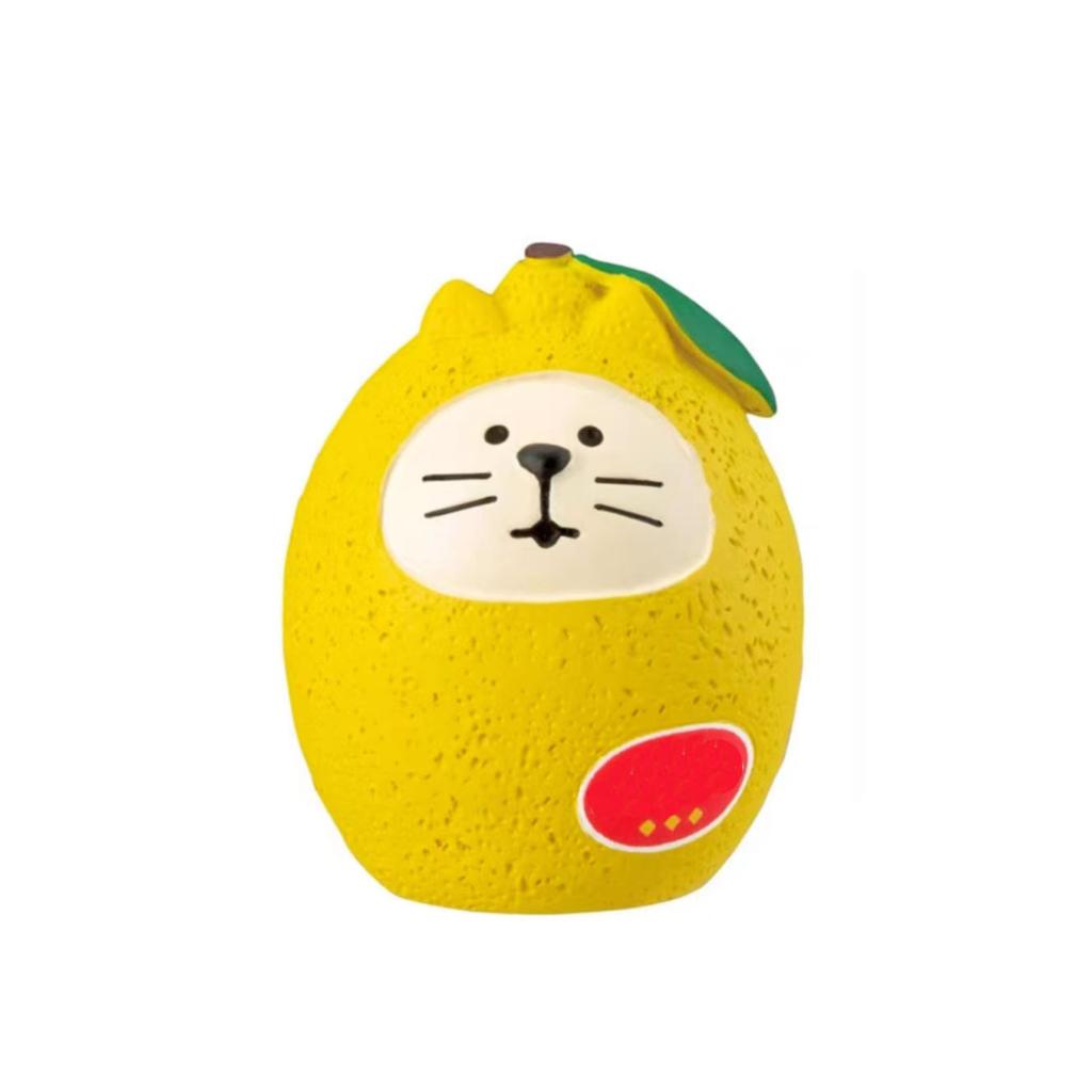 Zakka Japan Lemon Cat Japan Decoration Bookshelf Decoration Collectible Home Decor Resin Craft Japan Ornaments Scene Decoration