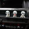 Skull Car Air Freshener Vent Clip Spooky Skeleton Halloween Auto Decor Resin Vent Clips Skull Air Freshener For Car Truck RV Van