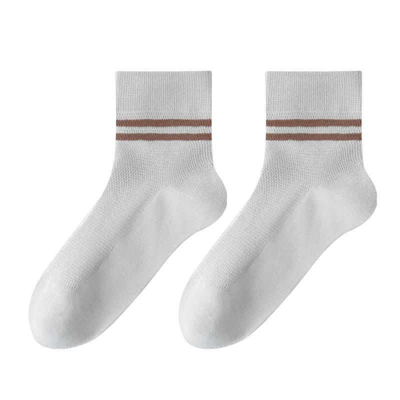 Female Spring and Summer Pure Cotton Deodorant Sweat Absorbent Breathable Boneless Mesh Tube Socks
