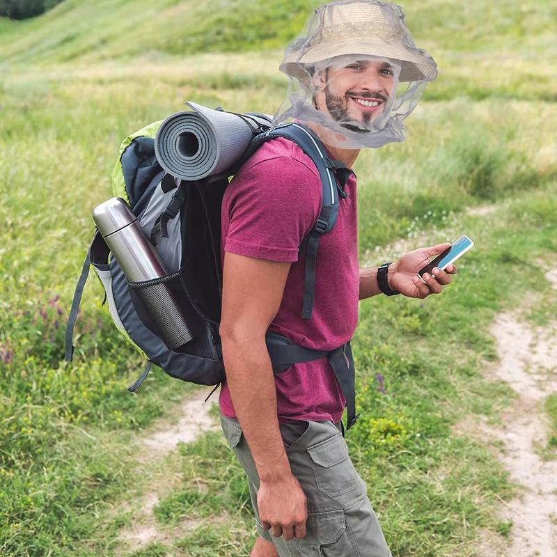 Anti Mosquito and Insect Bite Mesh Hat 1pc Outdoor Fishing Cap Anti Mosquito Insect Hat Garden Beekeeping Hat Protective Tool