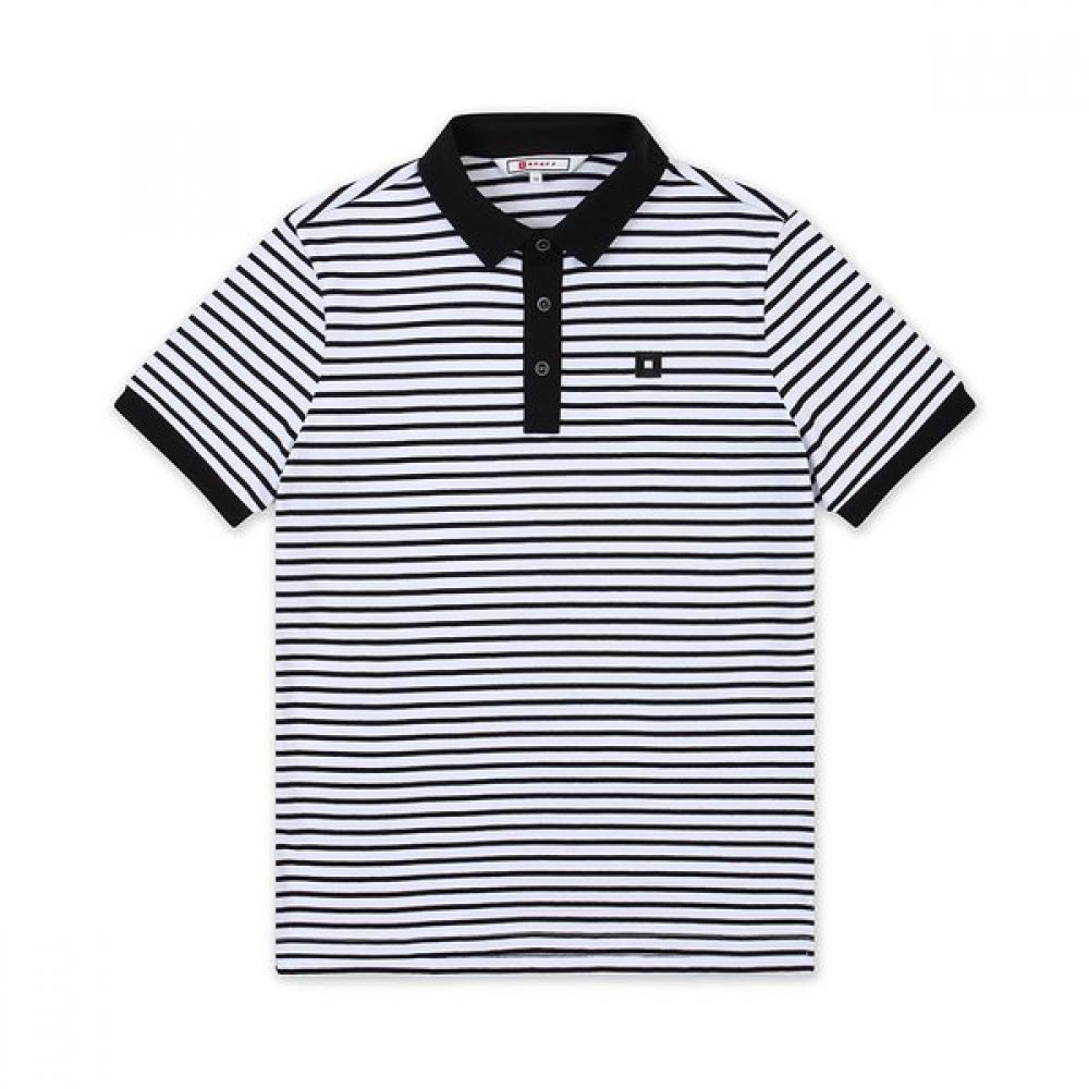 Onoff Men S STripe ShorT Sleeve T ShirT Of9622ga Black BLACK/50