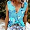 Women Tanks Sexy V Neck Sleeveless Summer Tops Vest 3D Flying Butterfly Print Cool Lightweight Tops