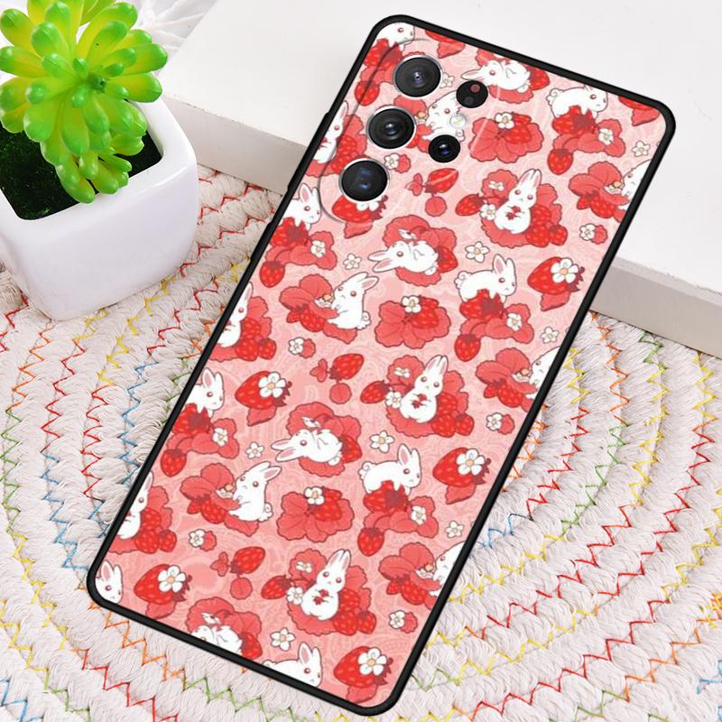 

Cute Bunny Rabbit soft Phone Case for Samsung Galaxy note 10 pro S26 Ultra S23 S24 FE S25 S21 S22 PLUS shockproof Cove Galaxy S24 FE