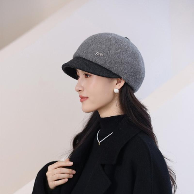 In The Elderly Hat Women's Autumn and Winter New Knitted Warm Cap Beret Mother Hat