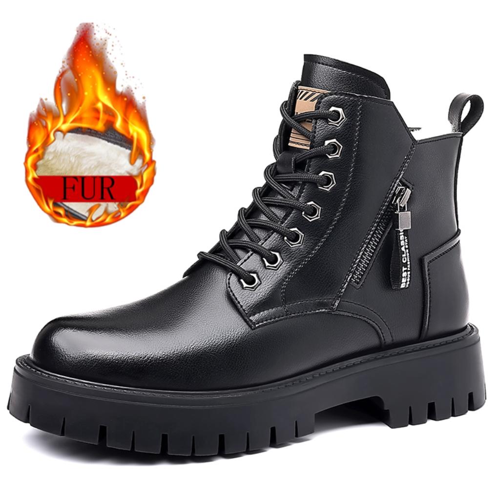 

Теплые меховые зимние мужские ботинки, винтажные рабочие длинные ботинки, модные повседневные ботинки на шнуровке ручной работы, качественные повседневные армейские ковбойские ботинки для отдыха на природе 44