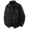 Men's Corduroy Lapel Space Print Jacket Casual Comfortable Mature Style Coat