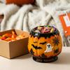 Festive Gift for Halloween Lovers Pumpkin Candy Bowl, Orange Trick or Treat Basket, Holiday Home Tabletop Decoration Decorative Resin Storage