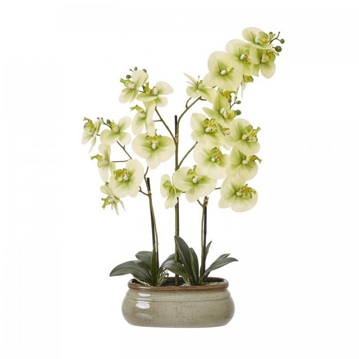 Hill Interiors Ceramic Orchid Artificial Potted Plant