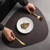 Double-Sided Leather Placemat Teacup Coasters Waterproof And Oil-Proof Table Mats Western Restaurant Heat-Insulating Mats
