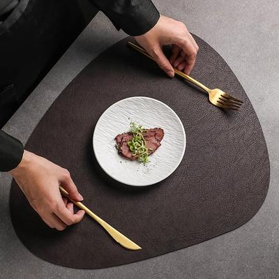 Suport de masă din piele cu două fețe Suporturi pentru cești de ceai Rezistente la apă și ulei Suporturi pentru masă Restaurant occidental Suporturi termoizolante