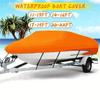 Boat Cover Anti-UV Waterproof Outdoor Protection 190T Marine Fishing Speedboat 11-22FT Yacht Tent  Tear Proof Orange