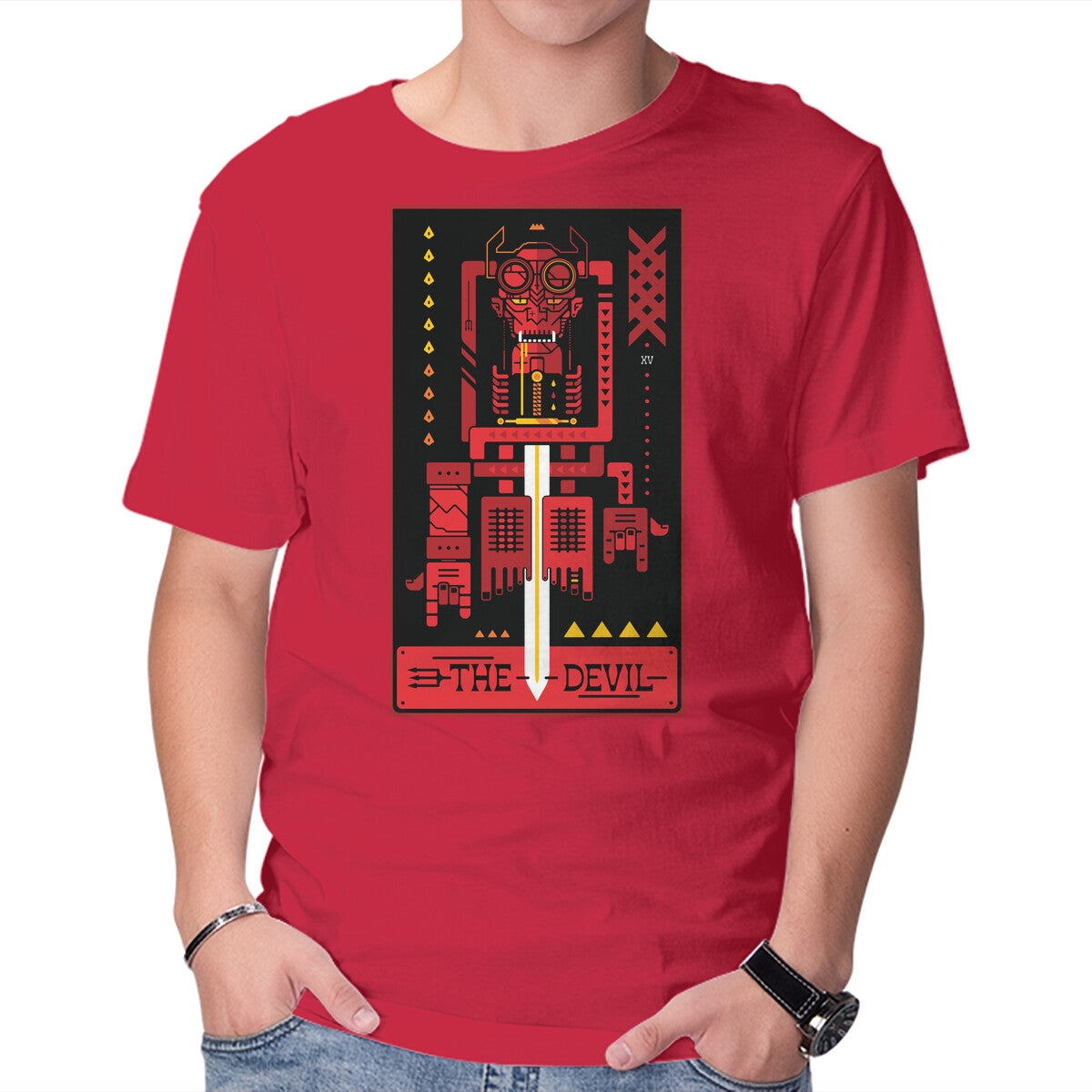 Unisex Crew Neck T-Shirt Mistah Devil Graphic Short Sleeve Casual Tee XS