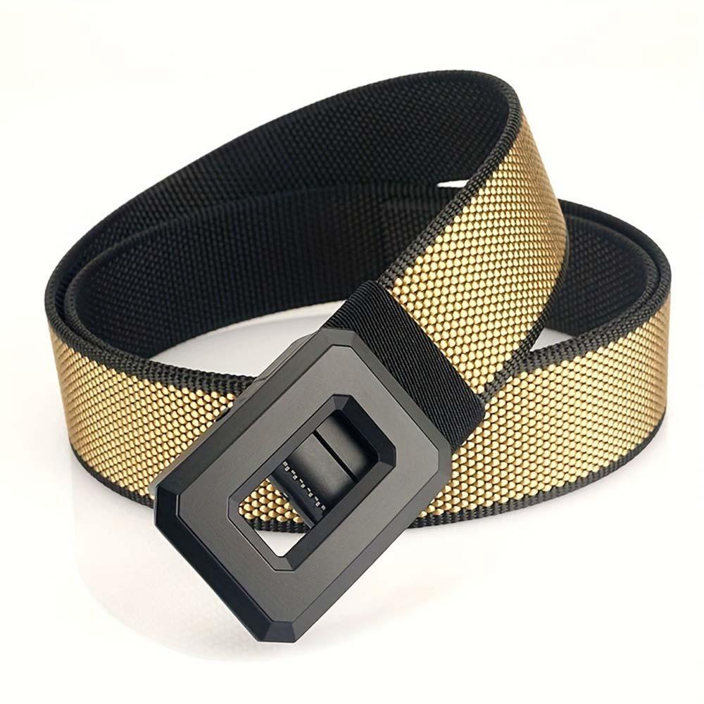 

Регулируемый тканевый пояс Реверсивный прочный тканевый ремень Модный мужской нейлоновый ремень Студенты хаки