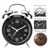 Metal Frame Silent Student Alarm Clock Luminous Table Clock Twin Bell Loud Alarm Clock  Living Room