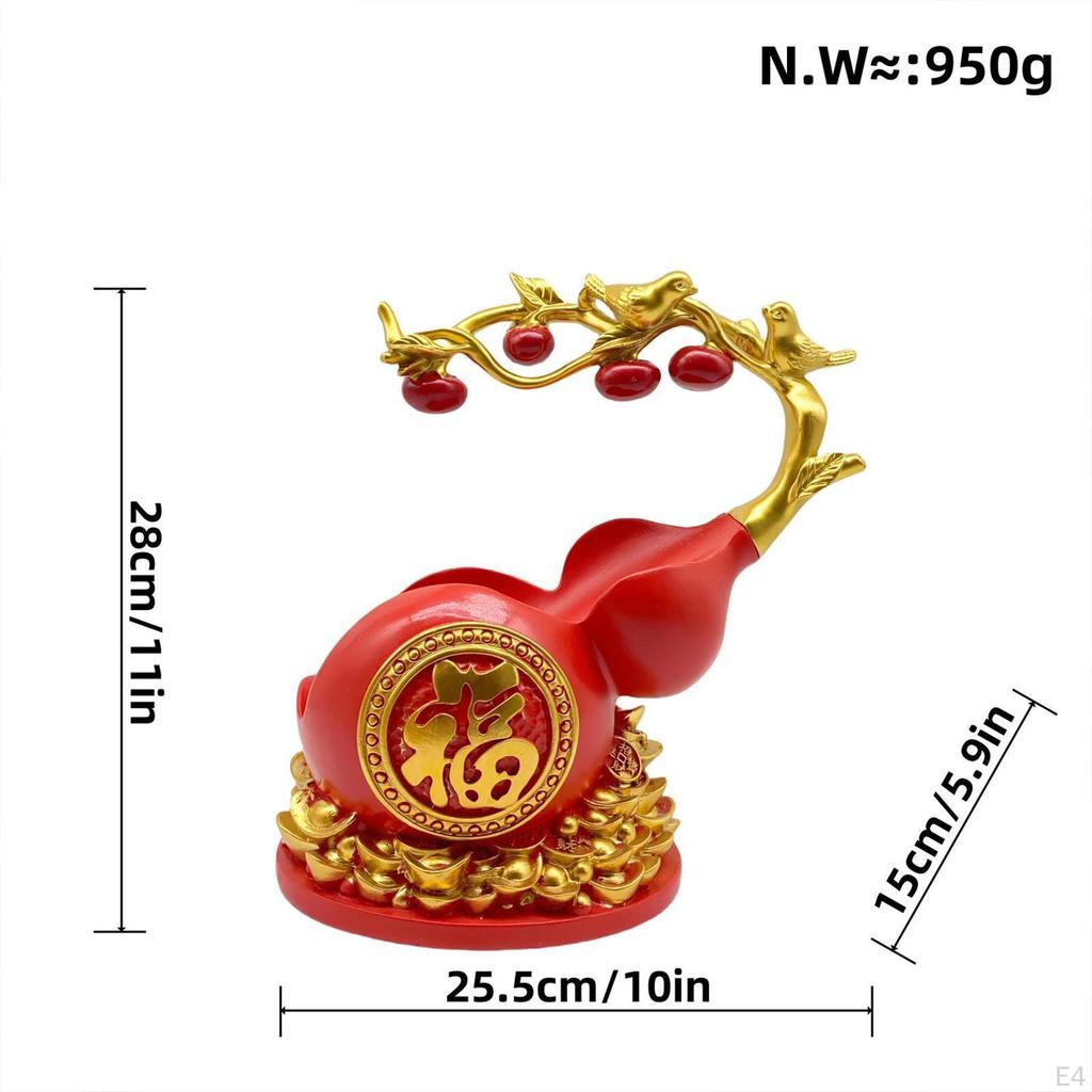 Feng Shui Gourd Statue Rack Decorative Creative Single Bottle Holder for Tabletop Bookshelf Bar