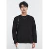 Yizhi Men's Spring Long Sleeve Crew Neck T-shirt with Hem Slit Design, Korean Style, Loose Fit