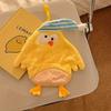 Entzückendes schlafendes kleines gelbes Küken Korallenfleece Handtuch mit zufälliger Farbe rundem Haken
