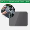 2* Universal Car Window Sun Shade Cover Electrostatic Adsorption Flim 28.35" X 20.47