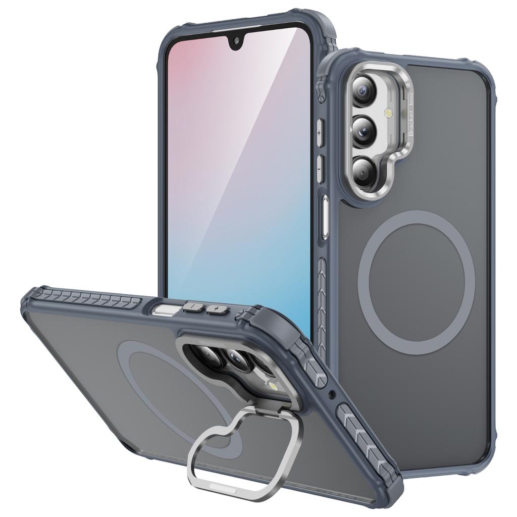 For Samsung Galaxy A16 5G Case with Lens Kickstand Matte Back Cover Magnetic Case