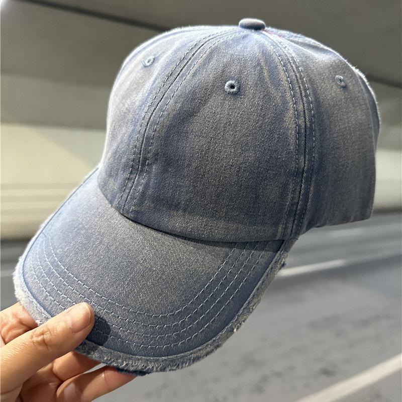 

Новая бейсболка из выстиранного денима в старинном стиле, рваная, в стиле ретро, мужская и женская, с козырьком от солнца, универсальная Adjustable