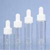 50pcs/100pcs 5ml 10ml 15ml 20ml Clear Glass  Dropper Bottle Jars Vials With Pipette Smooth