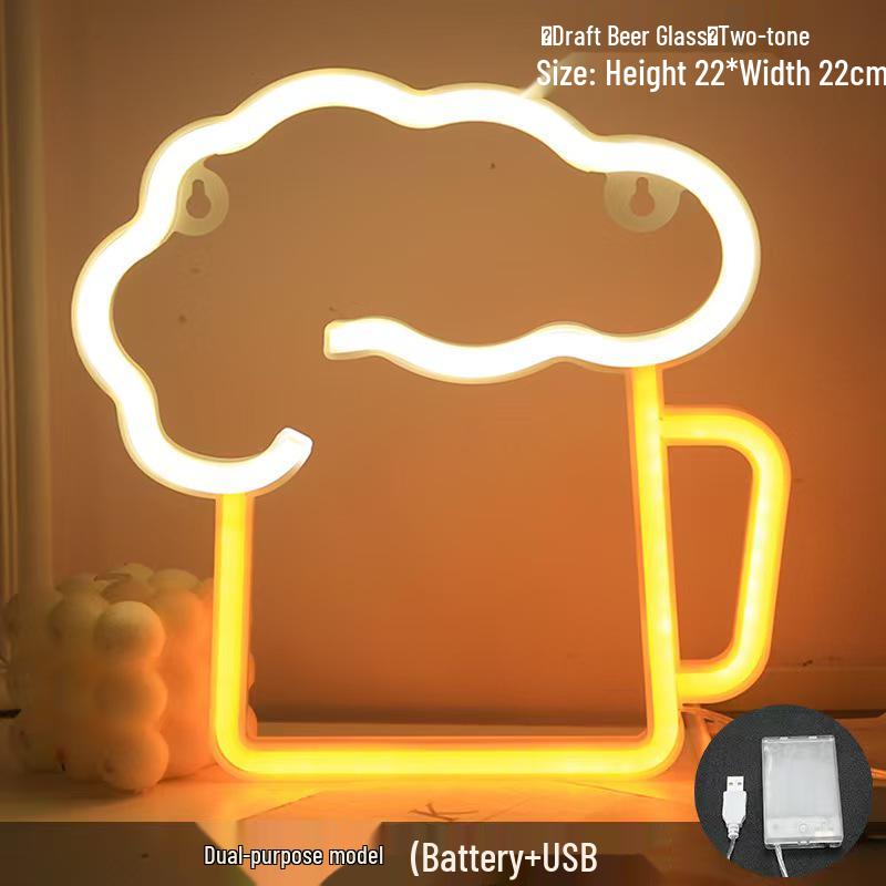 LED Neon Butterfly & Planet Wall Light - Decorative E-sports, Bar, and Photo Prop Night Light