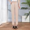 Mom's Summer Thin High-Waisted Elastic Pants - Casual Straight-Leg for Middle-Aged and Elderly Women