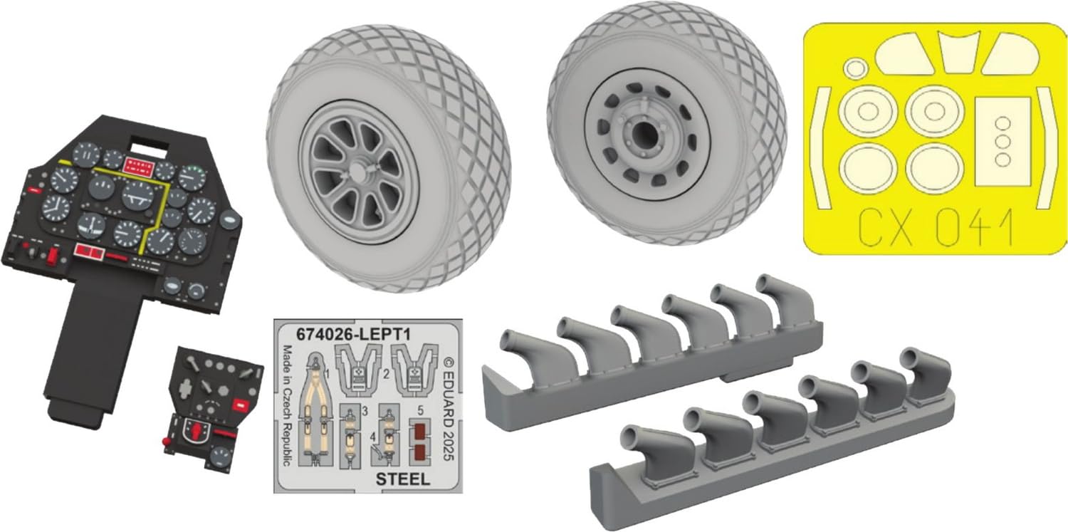 

Eduard 1/72 Look Plus Series P-51D Exhaust Pipe Instrument Panel and Parts Set (without Fairing) for Tamiya Plastic Model Kits EDU674036 (Airplane)