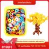 Children's Educational Snowflake Building Blocks Set - Large, Durable Pieces for Ages 3-6, Ideal Gift for Boys and Girls