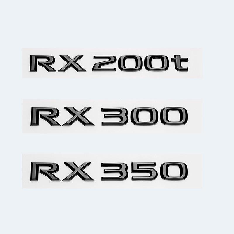 3D glänzend schwarze Buchstaben RX200t RX270 RX300 RX350 RX450h RX450hL HYBRID Emblem für LEXUS Auto Fender Trunk Rear Logo