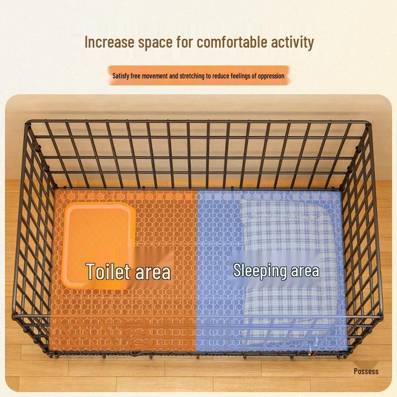 Medium/Large Dog Cage with Toilet - Indoor/Outdoor Pet Fence for Golden Retriever, Shiba, Teddy, and Kittens