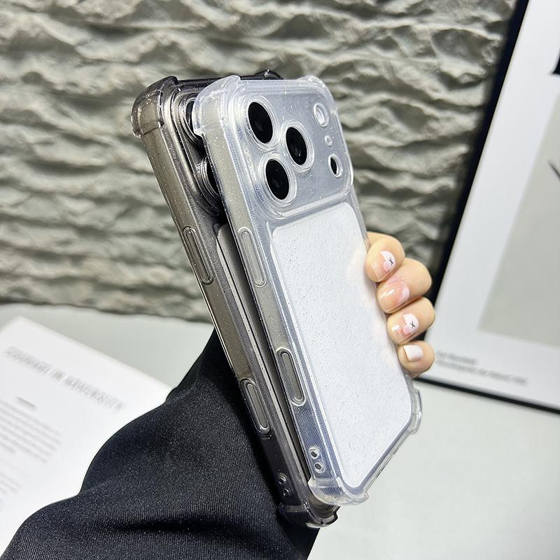 Shockproof Clear Glitter Phone Case for Iphone 17 Pro Max Air 16E 16 E 15 Plus 14 Pro 13 12 11 17Pro Women Girls Phone Cover Accessories