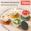 304 Stainless Steel Mini Dipping Sauce Bowl - Korean Style for Soy Sauce, Vinegar, Ketchup, and BBQ