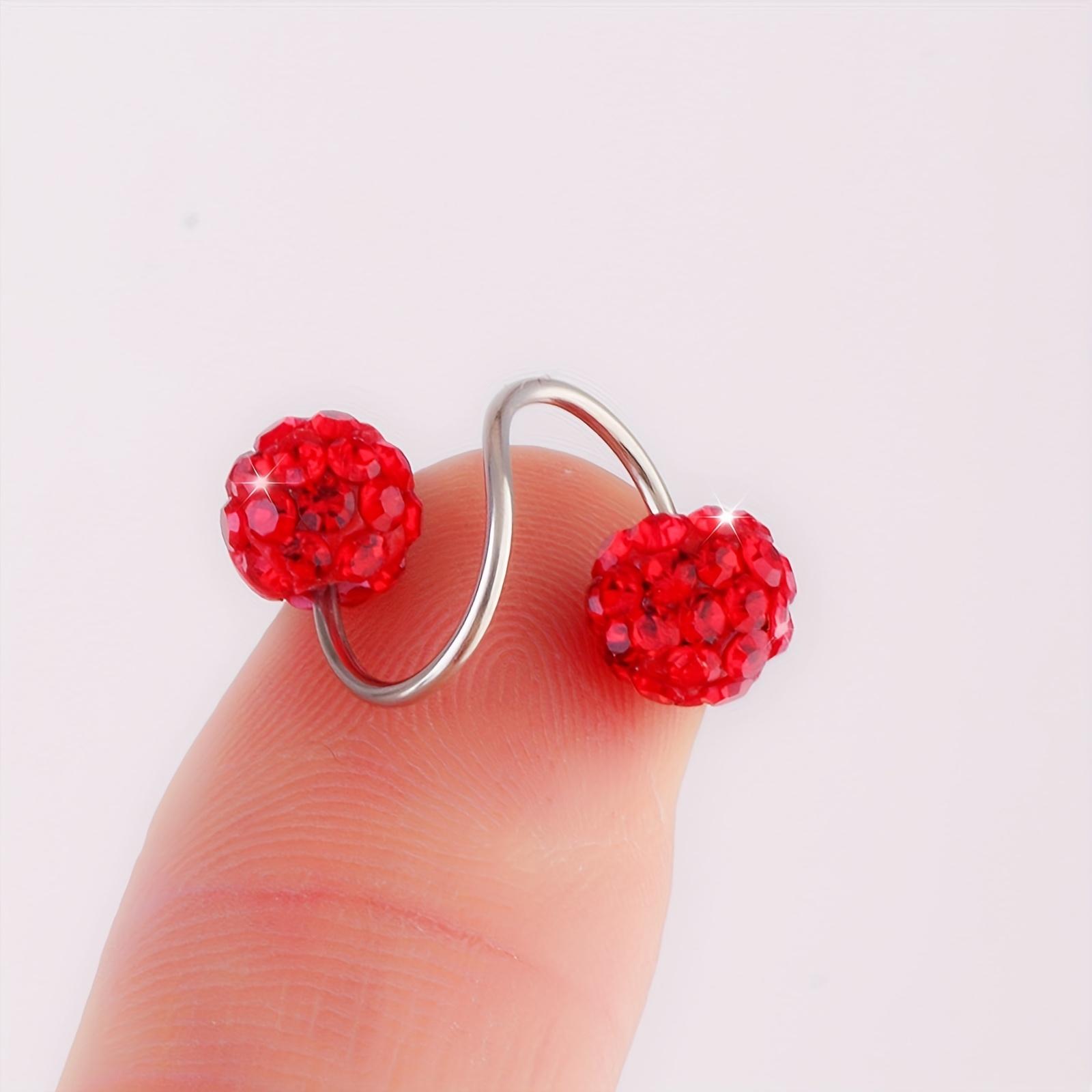 

Модные серьги-гвоздики для женских украшений красный