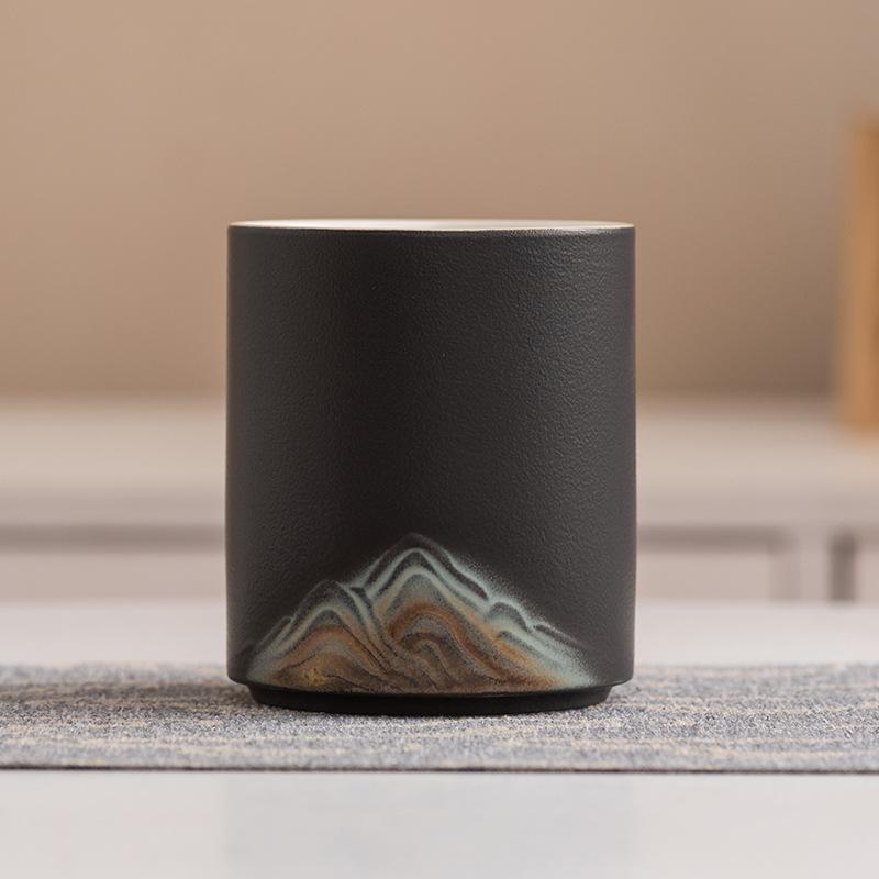 

Yuanshan teacup Guochao ceramic retro master cup light luxury hand-painted tea cup tea set single cup high-end pen holder