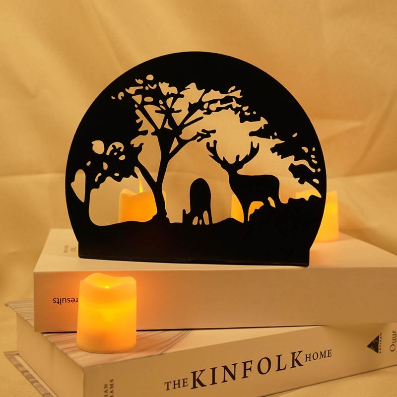 Łoś Słoń Żyrafa Świecznik Naczynie na świeczkę Zwierzę Świecznik Sztuka nordycka Biżuteria Dekoracja domu Metalowe ozdoby na świecznik