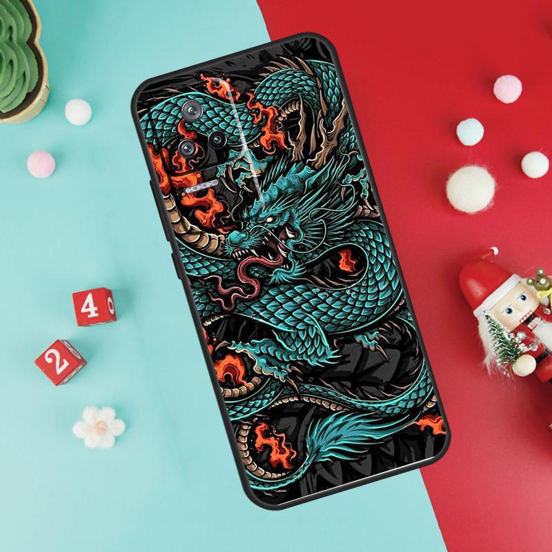 Japanese Dragon Art Funda For Xiaomi 17 Pro Max 13 14 15 Ultra 14T 15T Pro POCO F7 F5 F6 X3 X5 X6 X7 Pro Case