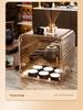 Dustproof Glass Cup Rack & Drain Box for Tea, Coffee, and Water Cups
