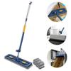 1 Set Mop Set with 6 Microfiber Pads 360 Degree Rotation Large Flat Head Wet And Dry Use Long Handle Drainage Scraper Multi-Purpose Floor Cleaning Kit
