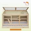 Wooden Hamster Cage, Small Animals Hutch with Tray, Openable Top, Exercise Play House Pen, 115L x 57W x 55Hcm, Natural