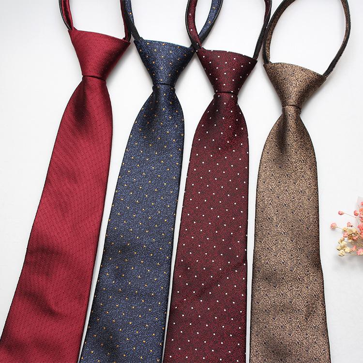 Hot-Selling Formal 8Cm Business Tie, Men'S Zipper Lazy Tie, Small Flower Cashew Nut Ideas, A Variety Of Colors