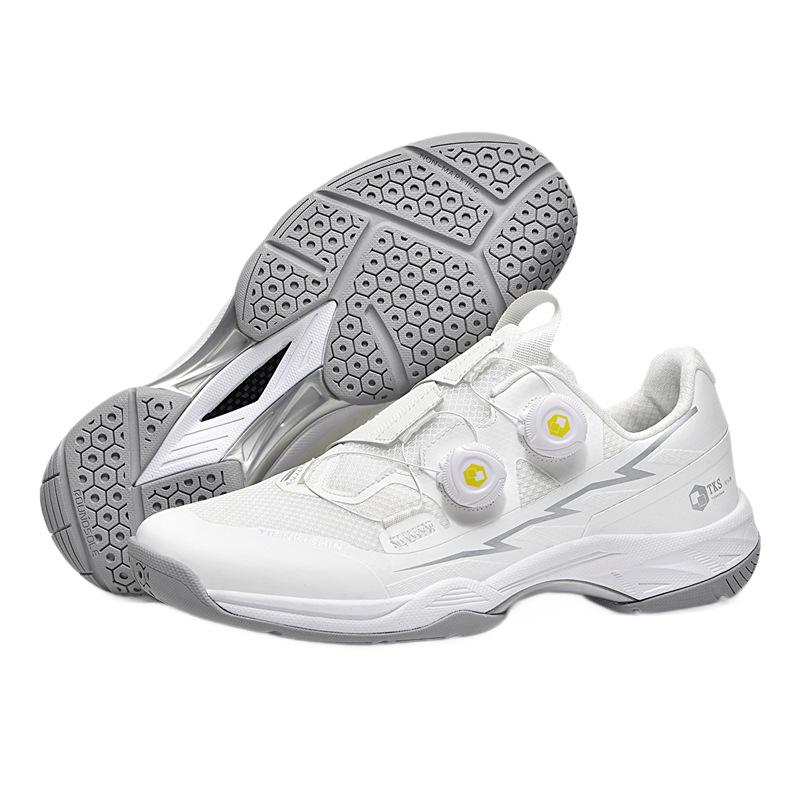 New Men's Badminton Shoes Rotating Button Outdoor Sports Tennis Training Casual Couple Daily Table Tennis Shoes